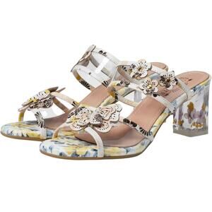 L'Artiste by Spring Step "Adored" Slip On Embossed Floral Block Heel 41 (US 11)